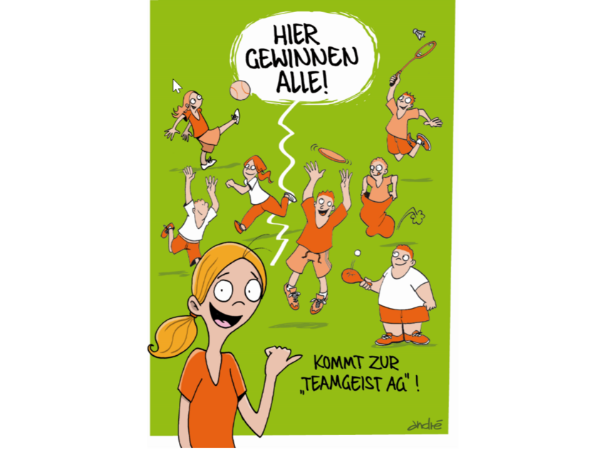 Teamgeist Poster "Hier gewinnen alle"